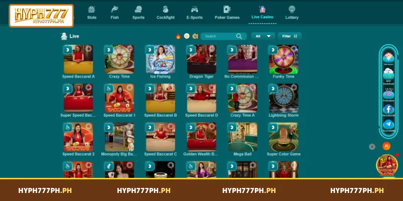Discover World-Class Live Casino Games on HYPH777
