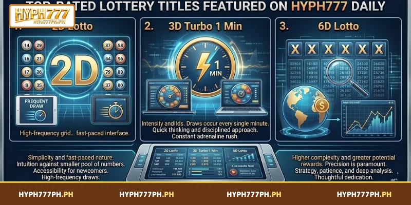 Top-Rated Lottery Titles Featured on HYPH777 Daily