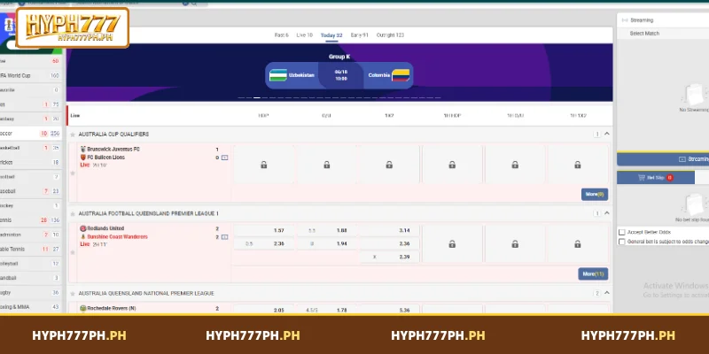 Top Sports Categories Featured on HYPH777 Sportsbook